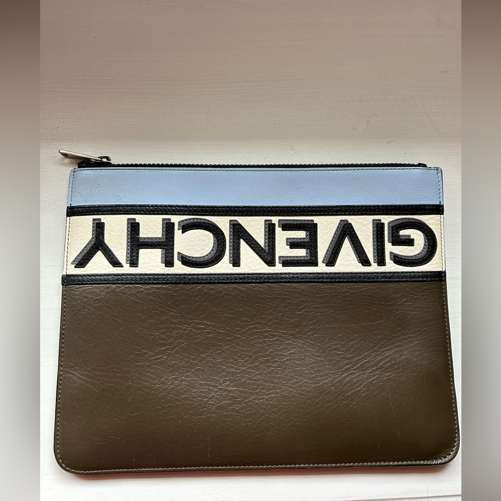 Unisex Givenchy Reverse Logo leather Clutch/ laptop